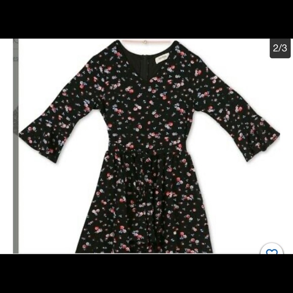 Speechless Big Girl's Floral-Print Walk-Thru Crepe Dress-Size-12 dress - Picture 2 of 5